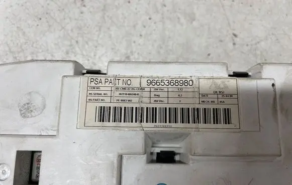 Citroen C5 Speedometer (instrument cluster) 9665368980 30211640658045