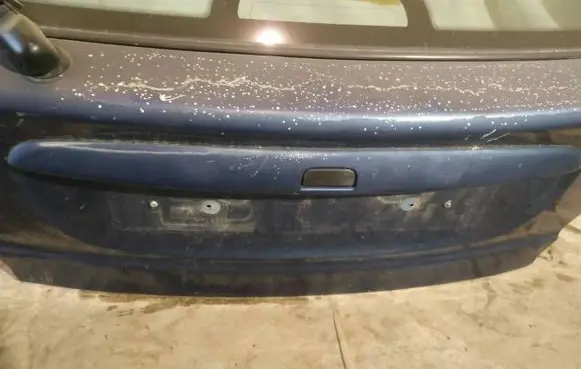 Trunk door license plate light bar