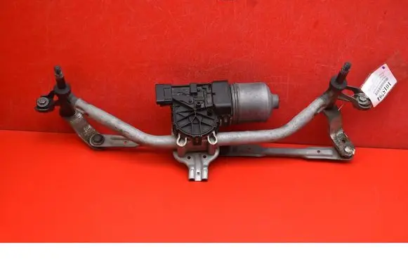 Front wiper linkage and motor