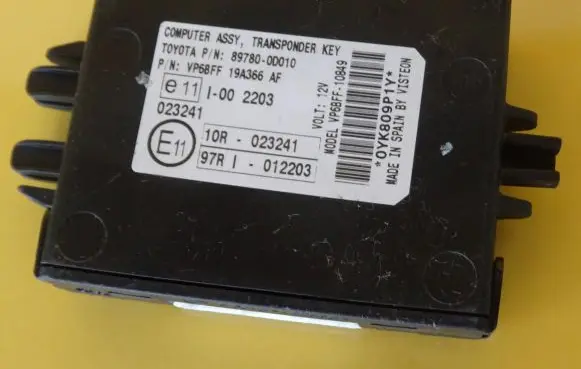Toyota Yaris Immobilizer control unit/module 89780-0D010