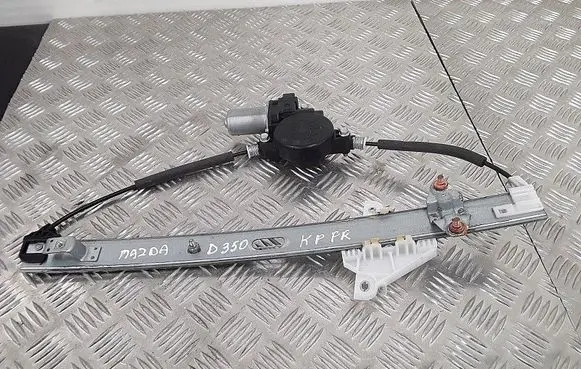 Rear door window regulator with motor