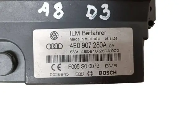 Audi A8 S8 D3 4E Other control units/modules 4E0907280A F005S00073 4E0910280A