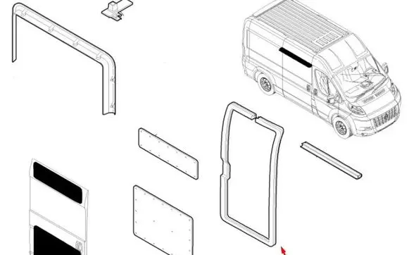 Fiat Ducato Windshield trim 1399144080