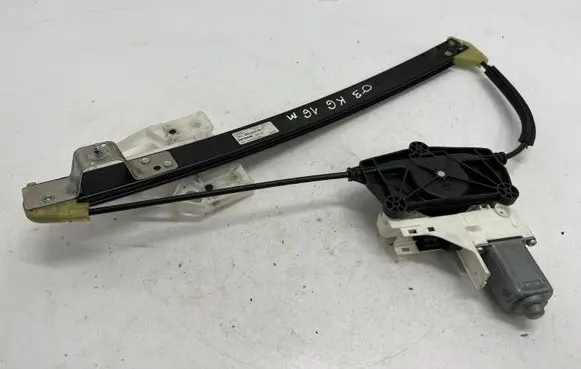 Rear door window regulator with motor