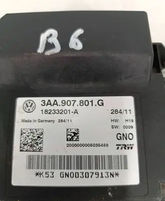 Volkswagen PASSAT B7 Hand brake control module 3AA907801G GN00307913N 18233201A