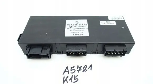 Porsche 997 Convertible roof control unit 99761811103