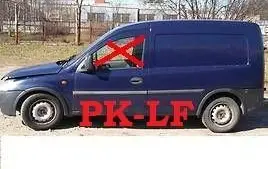 Opel Combo B Front door window/glass (coupe) 43R001100