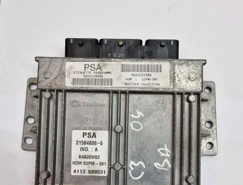 Citroen C3 Engine control unit/module 9654528480
