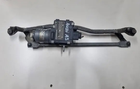 Front wiper linkage and motor