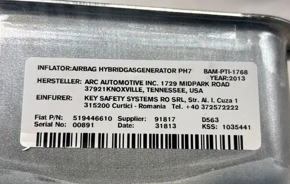 Fiat 500L Passenger airbag 519446610 4372572222 BAMPT1768