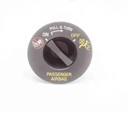 Passenger airbag on/off switch