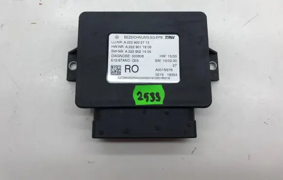 Mercedes-Benz S W222 Hand brake control module A2229002713 A2229021405