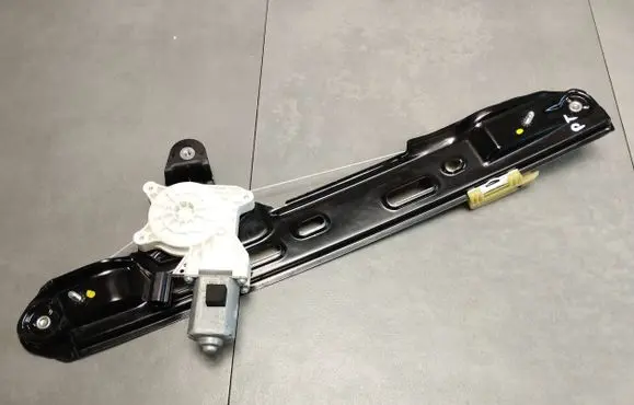 Rear door window regulator with motor