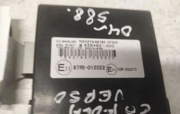 Toyota Corolla Verso AR10 Immobilizer control unit/module 897800F020 626492000 97RI012022
