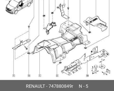 Opel Vivaro Other under body part 93456352 747880849R 8190