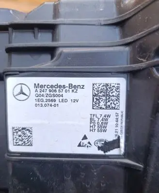 Mercedes-Benz GLA H247 Headlight/headlamp A2479065701 01307401 Q04ZGS004