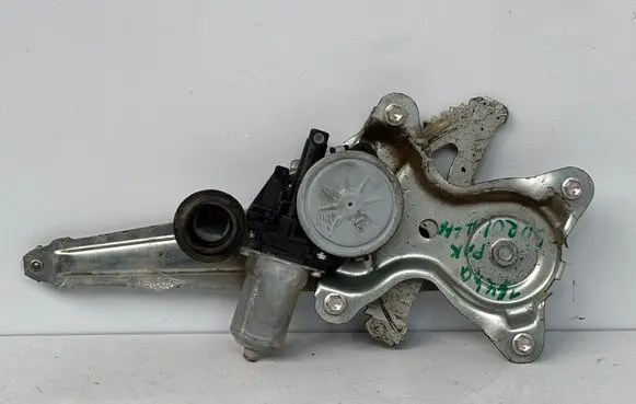 Rear door window regulator with motor