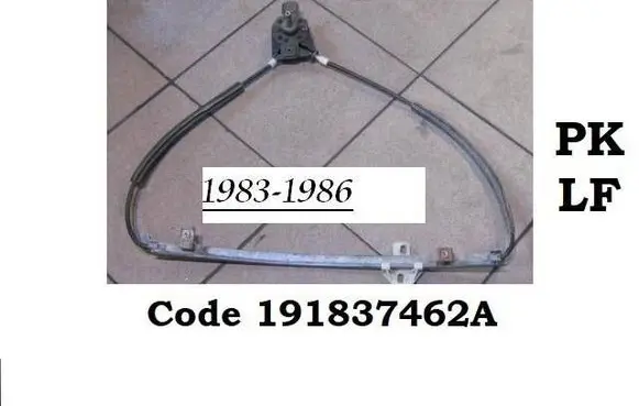 Volkswagen Golf II Front door manual window regulator 191837462A