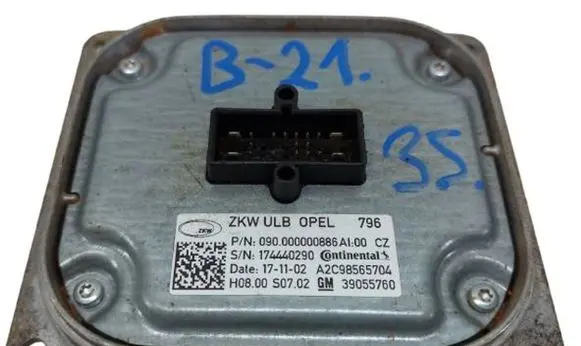 Opel Astra K Headlight ballast module Xenon 39055760-kolumb