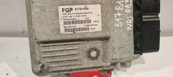 Fiat Punto (199) Engine control unit/module ECU 51781569 MJD6F3.P7