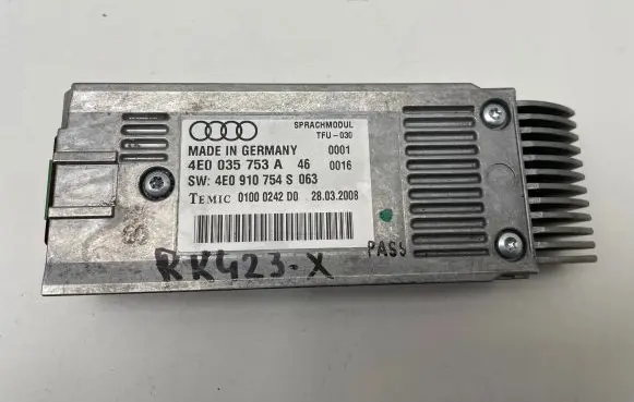 Audi A4 S4 B7 8E 8H Voice control module 4E0035753A 4E0910754S