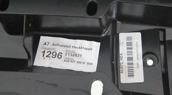Audi A7 S7 4G Tailgate/trunk spoiler 4G8827086M