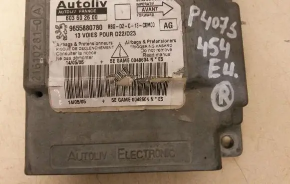 Peugeot 407 Airbag control unit/module 9655880780 603602600