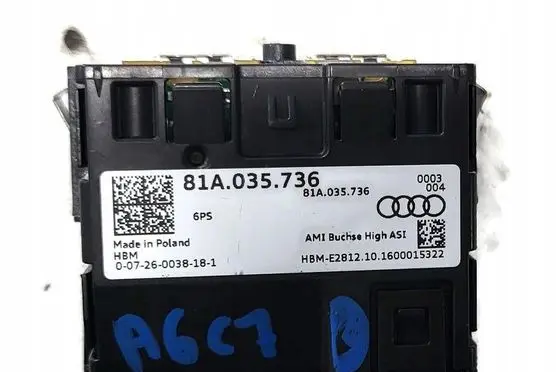 Audi A6 S6 C7 4G USB socket connector 81A035736