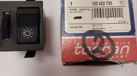 Volkswagen Polo II 86C 2F Light switch 321941531K