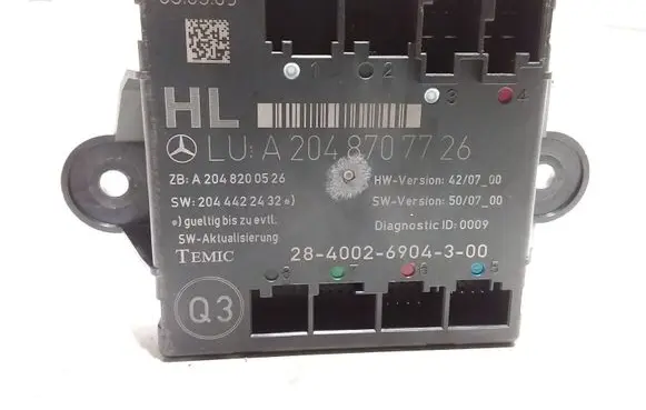 Mercedes-Benz C W204 Door control unit/module A2048707726