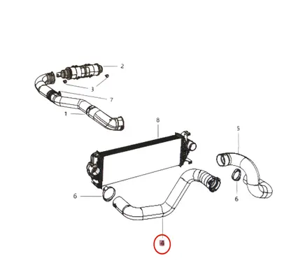 Jeep Grand Cherokee Intercooler hose/pipe 52014833AA 52014833AC