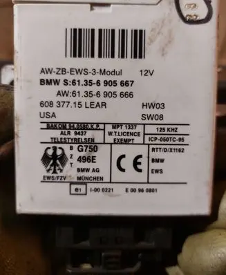 BMW X5 E53 Immobilizer control unit/module 6905667