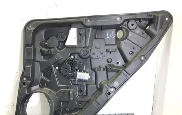 Rear door window regulator with motor