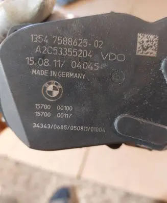 BMW 5 F10 F11 Throttle valve 7588625 A2C53355204