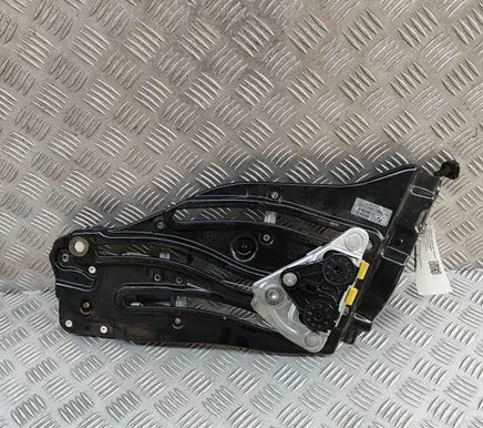 Rear door window regulator with motor