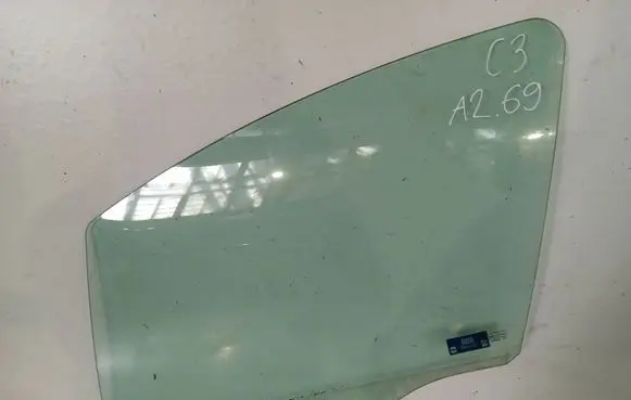 Citroen C3 Front door window glass four-door 43R007951
