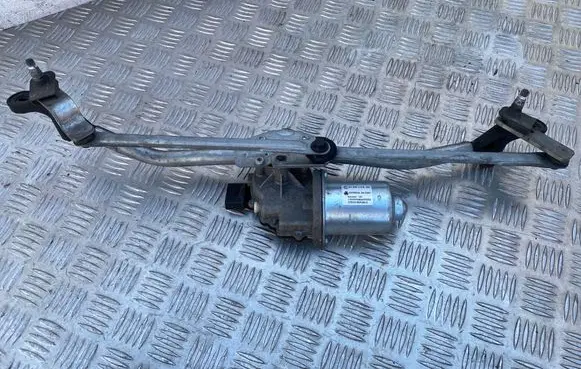 Front wiper linkage and motor