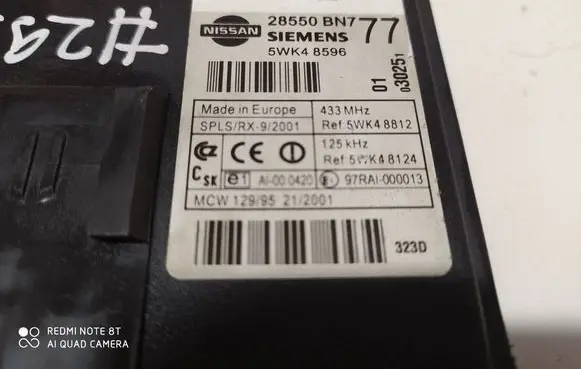 Nissan Almera N16 Comfort/convenience module 5WK48596 28550BN777