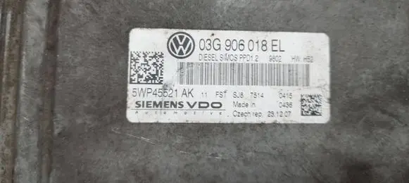 Skoda Octavia Mk2 (1Z) Engine control unit/module 03G906018EL 5WP45521AK