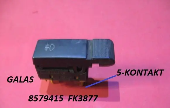 Fog light switch