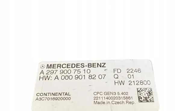 Mercedes-Benz EQS V297 Gearbox control unit/module A2979007510