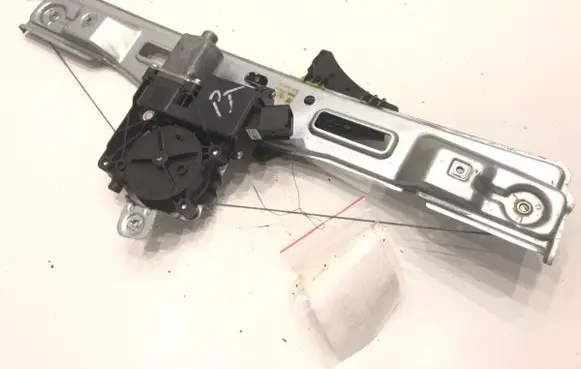 Rear door window regulator with motor