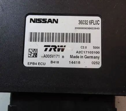 Nissan Qashqai Hand brake control module 360366FL0C A2C17103100 360326FL0C