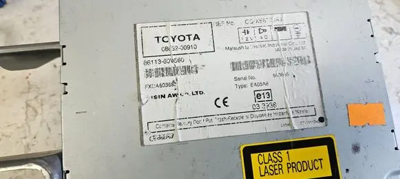 Toyota Corolla Verso AR10 Radio/CD/DVD/GPS head unit 8611360V560 0806200910 FX0A603685