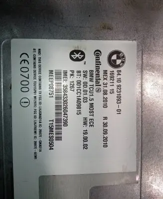 BMW 5 E60 E61 Bluetooth control unit module 9231093 16921115 001CC1A09815