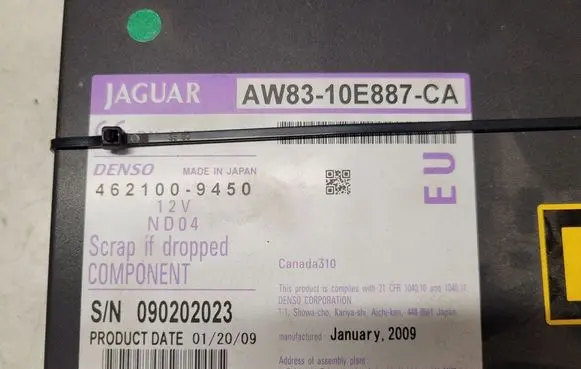 Jaguar XF Navigation unit CD/DVD player 4621009450 AW8310E887CA 090202023