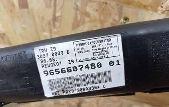 Peugeot 607 Roof airbag 965660748001 30370039D