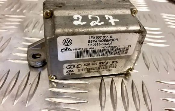 Audi A2 ESP acceleration yaw rate sensor 7E0907655A 227