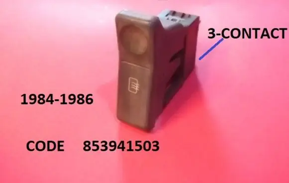 Audi 80 90 B2 Windscreen/window heater switch 853941503