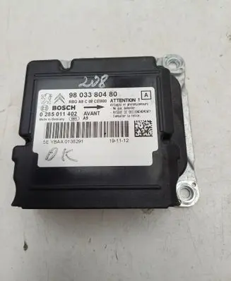 Peugeot 208 I Airbag control unit/module 9803380480 0285011402 YBAA0138291